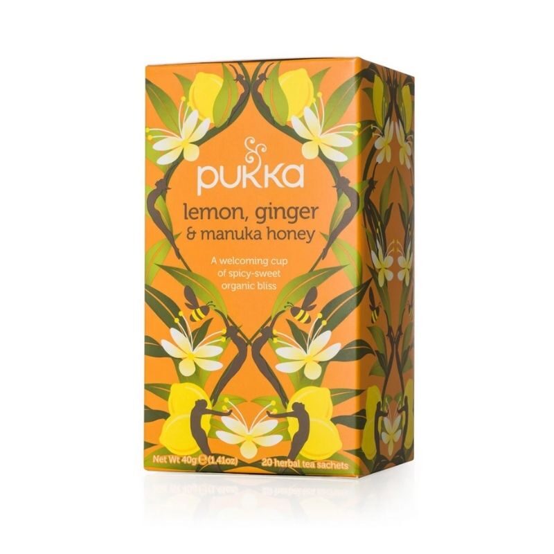 Phalada Pure & Sure |Organic Lemon Ginger and Manuka Honey Tea-20Bag/Pkt